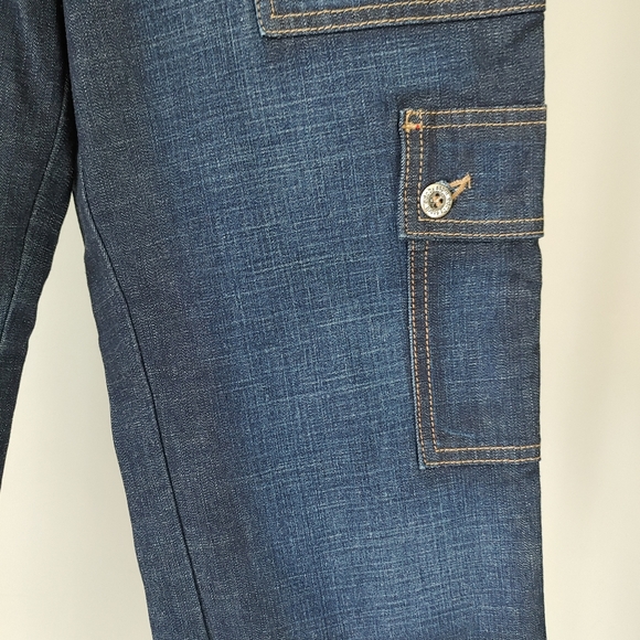 edc by Esprit Cropped Carpenter Cargo Jeans Size 9 - Picture 7 of 16